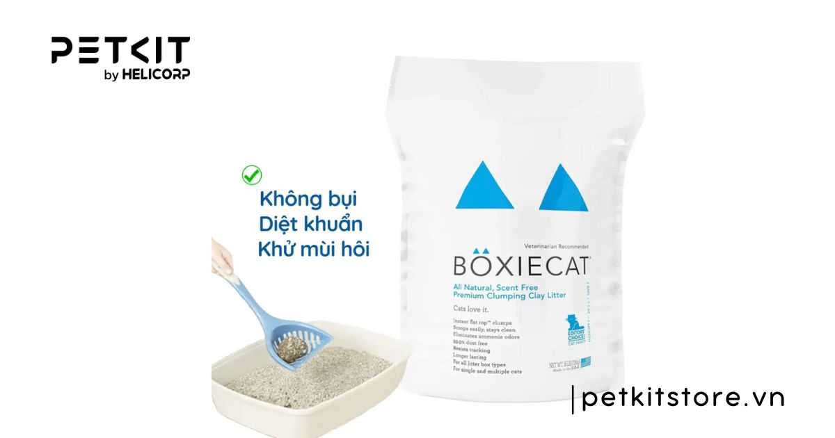 cát mèo không bụi - cát vệ sinh mèo không bụi