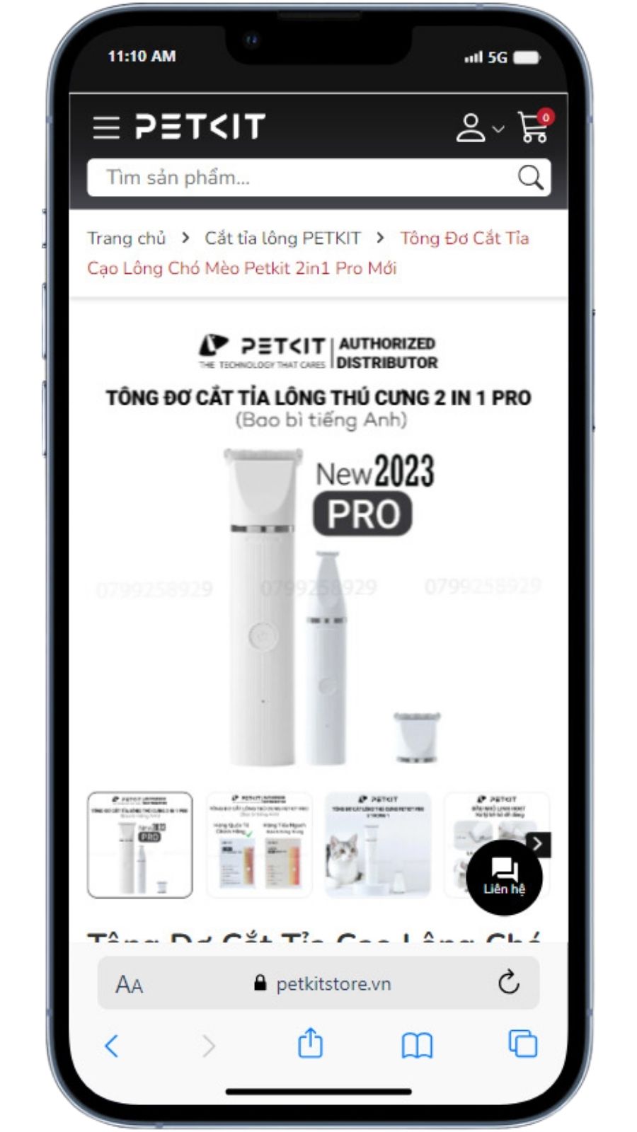 Tìm sản phẩm trên thanh tìm kiếm