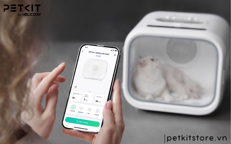 Lồng sấy lông chó mèo , máy sấy lông chó mèo