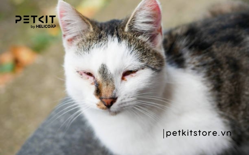 Mắt mèo bị đổ ghèn do đâu