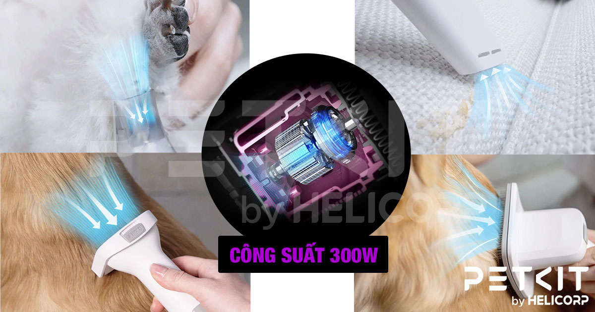 Máy hút lông chó mèo PETKIT AirClipper 5-in-1 Pet Grooming Kit