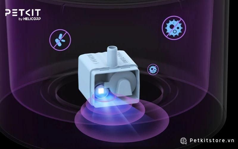 Máy lọc nước cho mèo PETKIT EVERSWEET 7 UVC sử dụng bơm không dây tích hợp đèn chiếu UVC tiêu diệt vi khuẩn