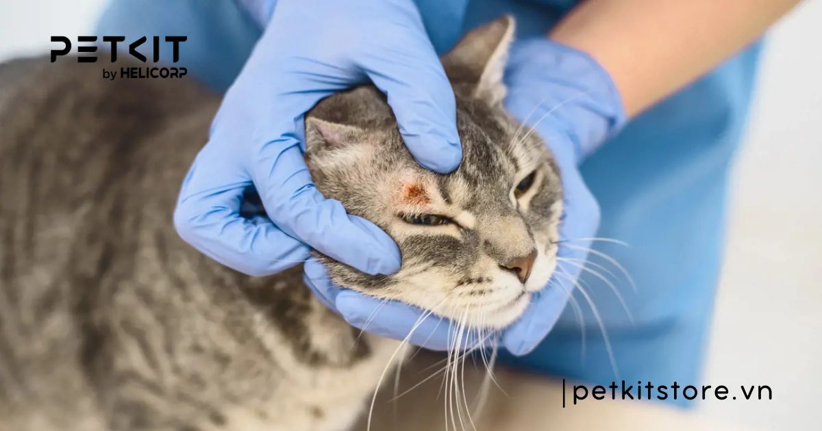 Mèo bị ghẻ ở cổ do đâu
