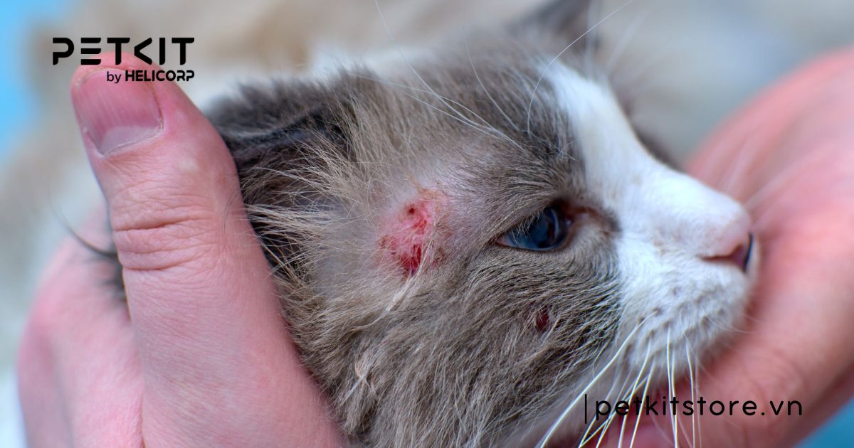 Mèo bị rụng lông