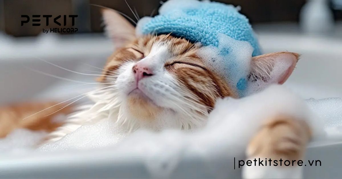 mèo tắm nước lạnh được không