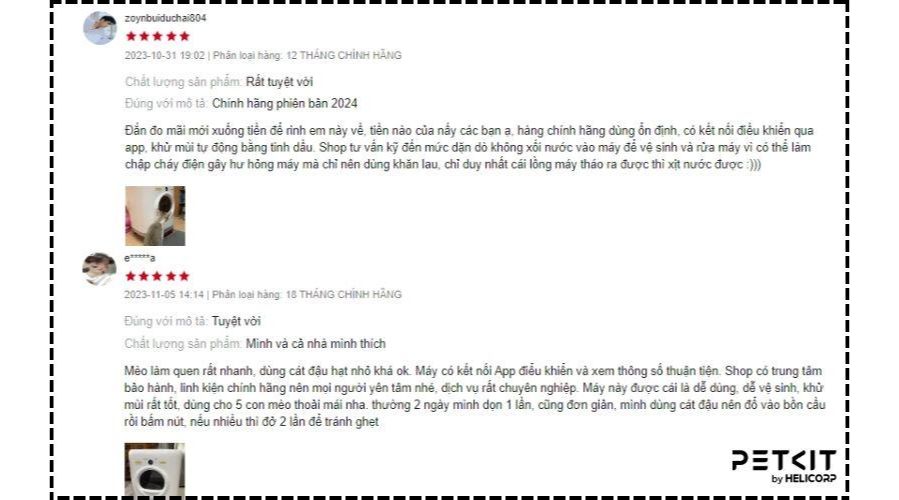 Feedback của khách hàng về PETKIT PURA X