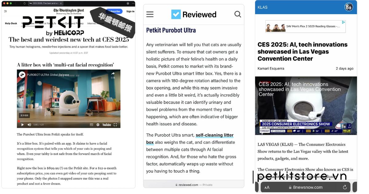 Petkit Purobot Ultra nhận được sự đánh giá tích cực từ nhiều trang tin công nghệ danh tiếng