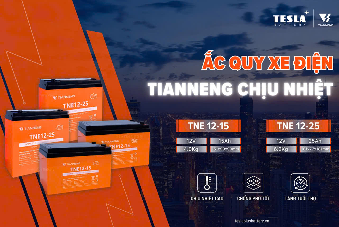 Một số ưu điểm nổi bật của ắc quy xe điện Tianneng