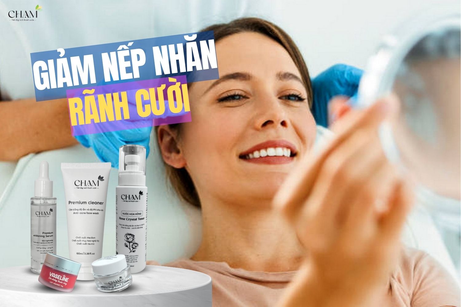 giảm nếp nhăn rãnh cười và lấy lại nét trẻ trung cho khuôn mặt