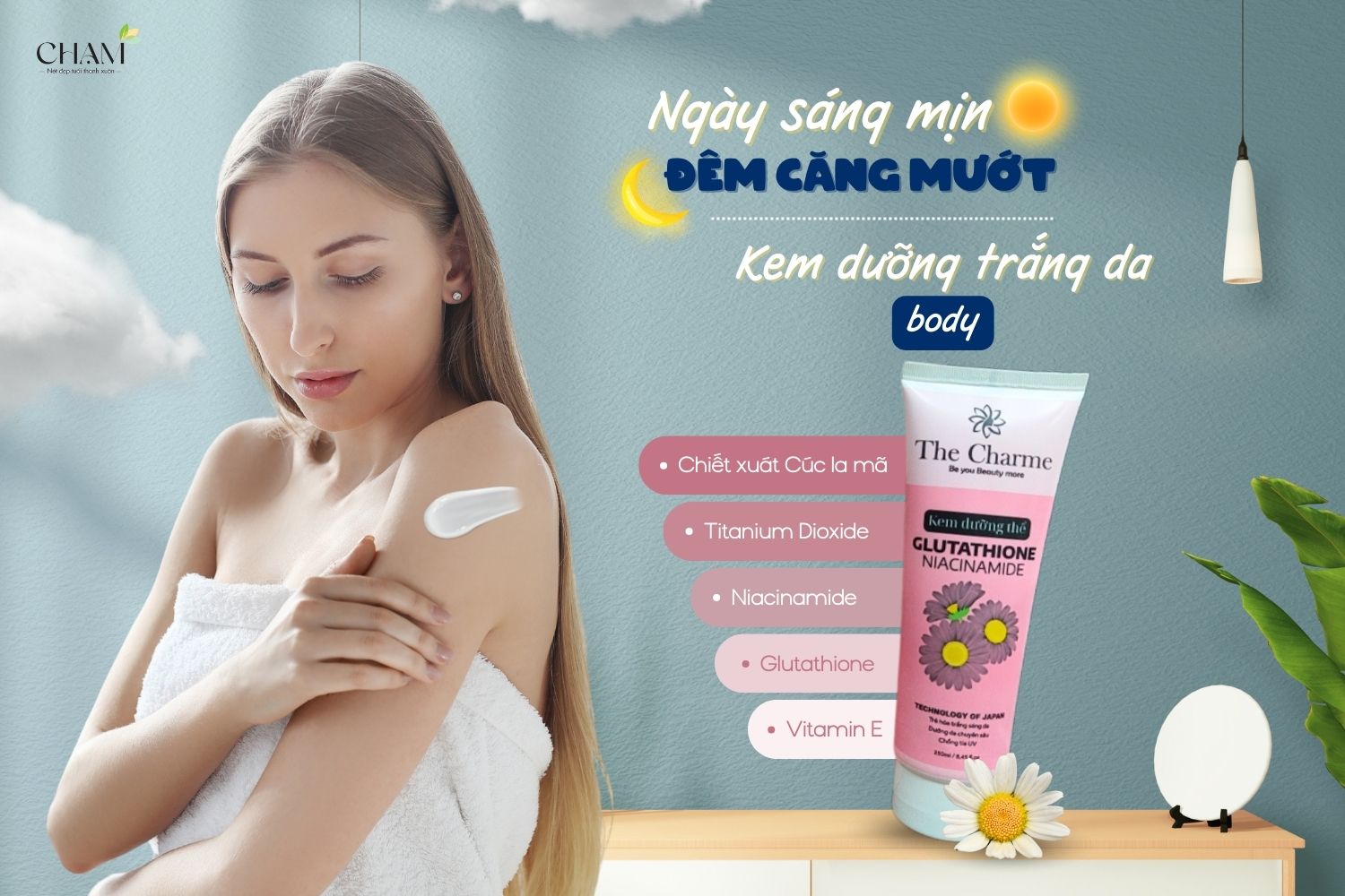Kem dưỡng trắng da body đã trở thành một trong những sản phẩm không thể thiếu trong quy trình chăm sóc sắc đẹp