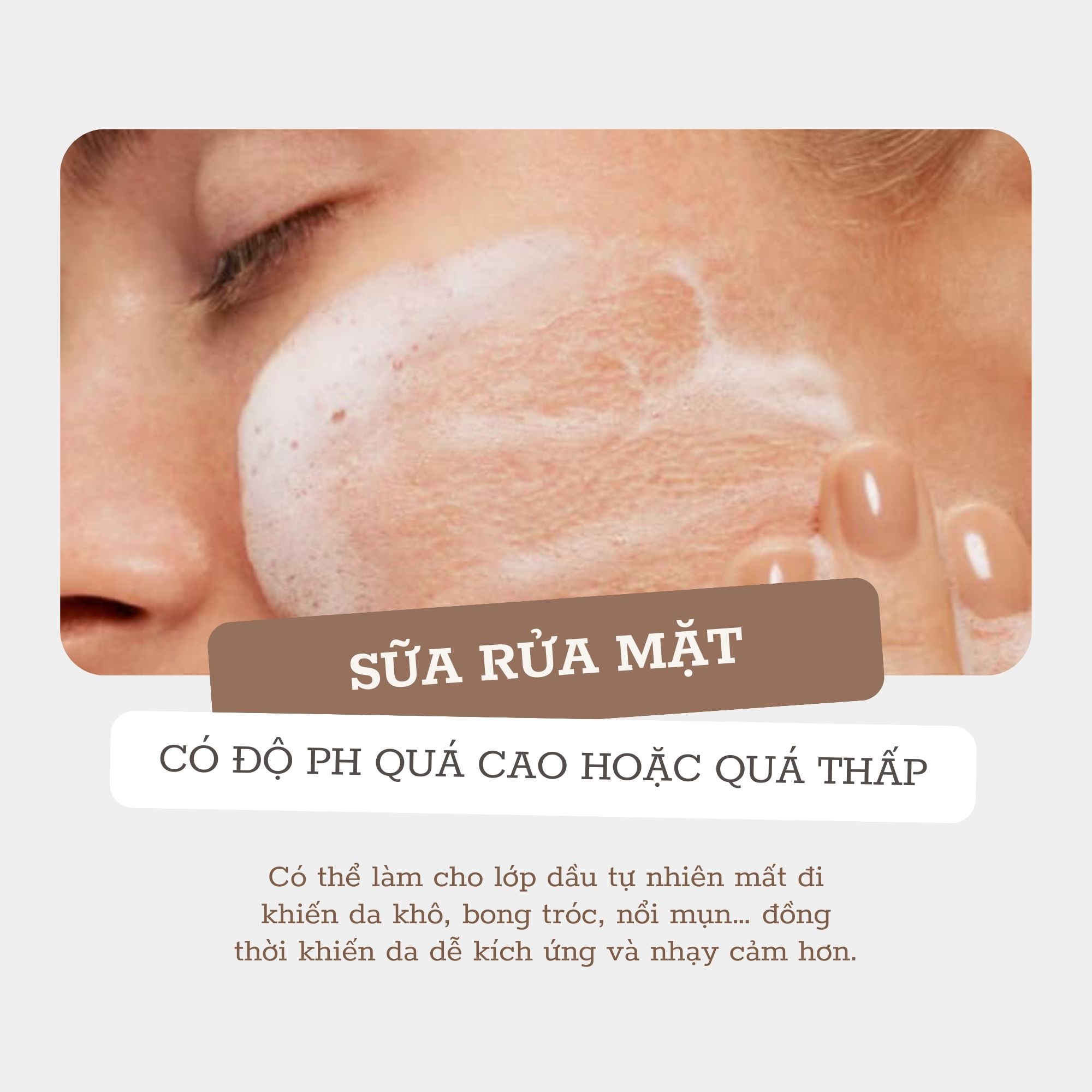 Độ pH của sữa rửa mặt rất quan trọng