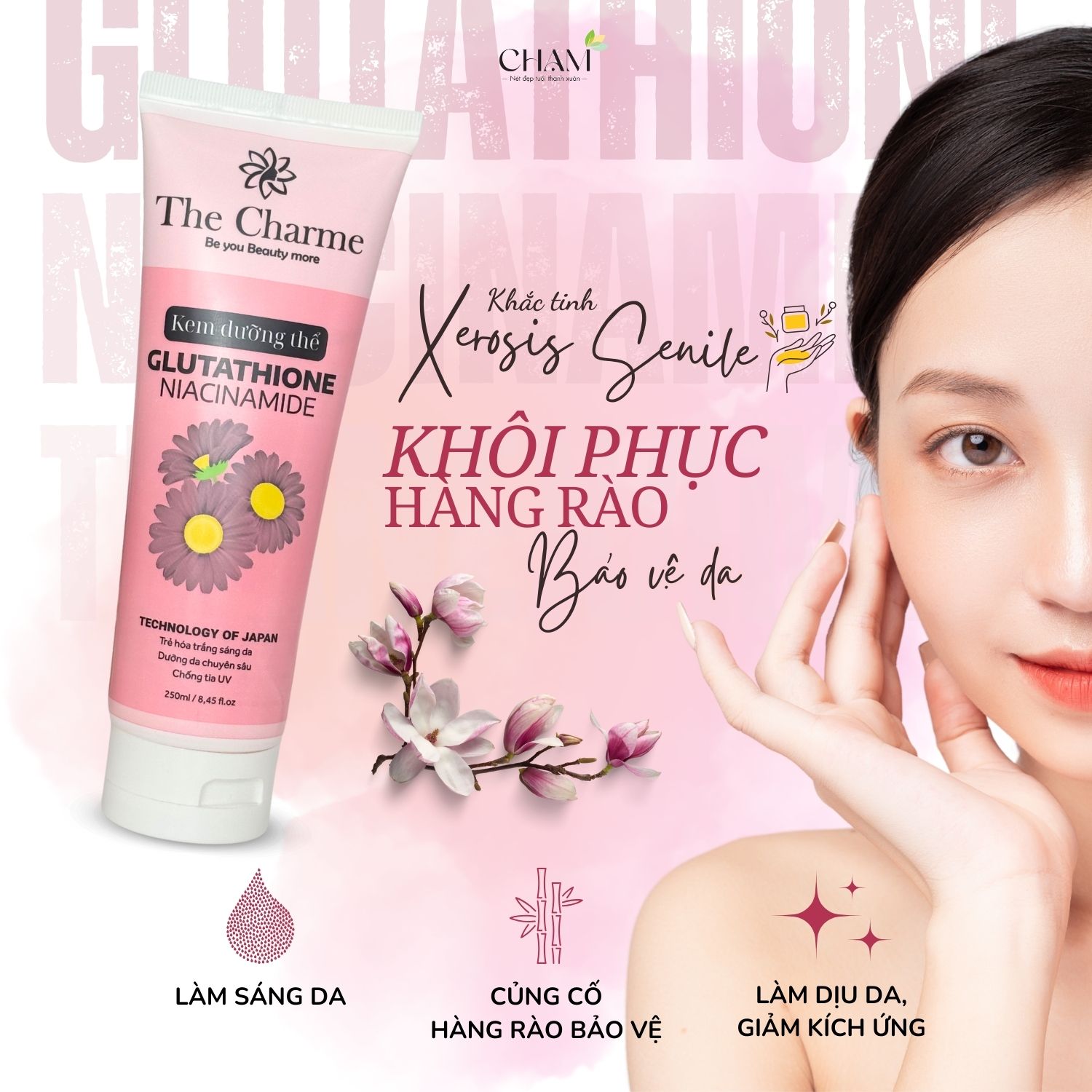 Kem dưỡng trắng da body có chứa Glutathione