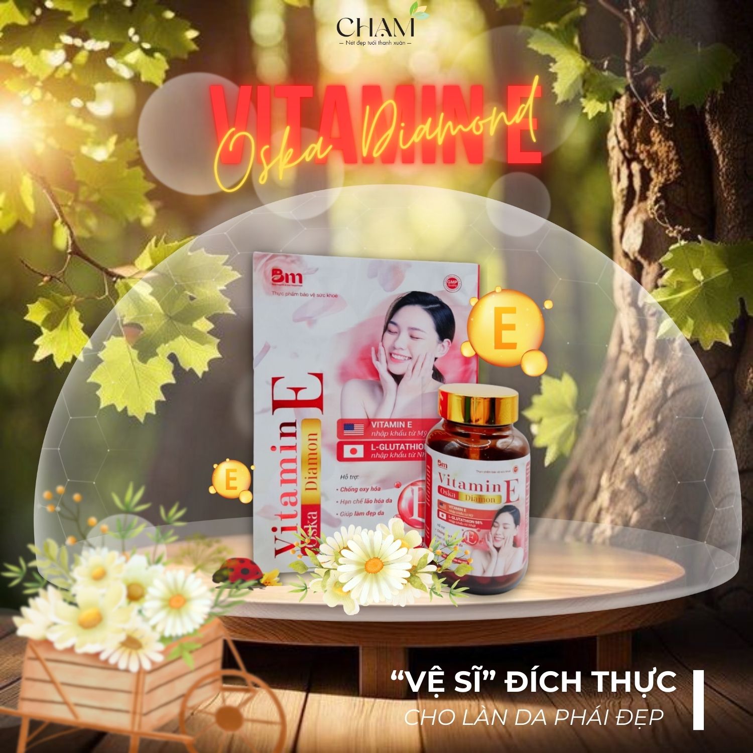 Vitamin E được biết đến như một chất giữ ẩm tự nhiên