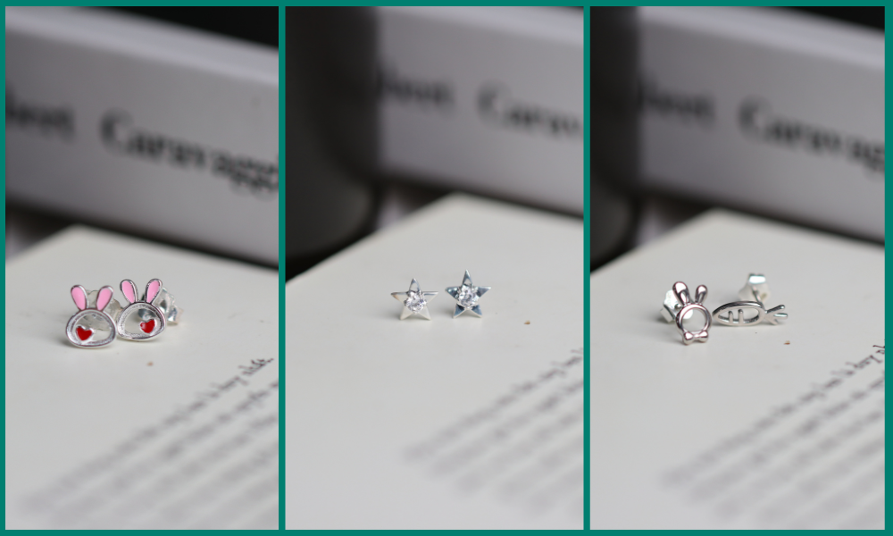 Khuyên tai nhỏ xinh là lựa chọn an toàn cho các bạn năng động hay chạy nhảy vui đùa.