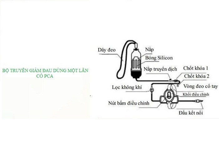 Cấu tạo bộ truyền kiểm soát giảm đau tự động PCA