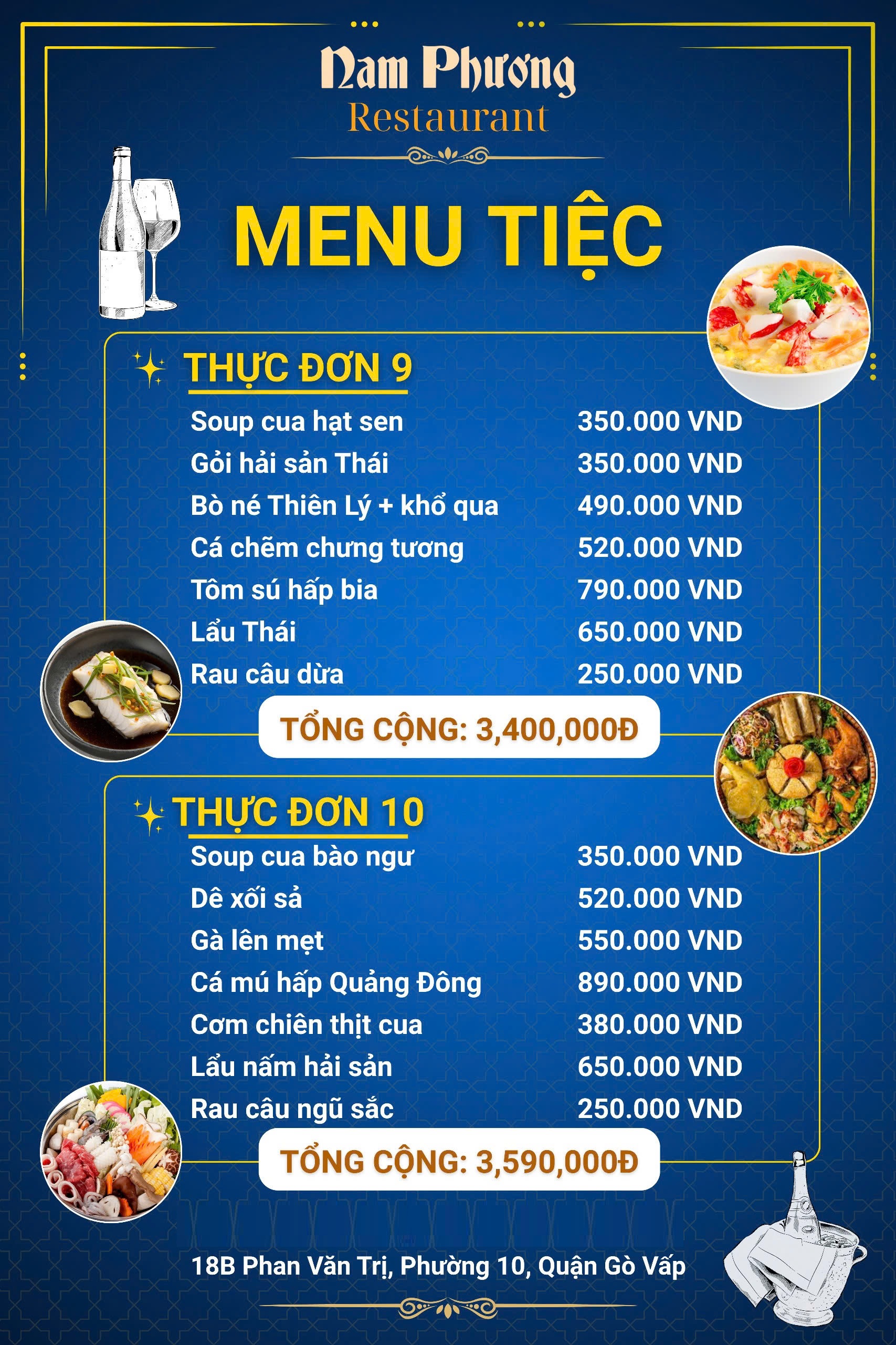 Món Ăn Ẩm Thực Nam Phương 18B Phan Văn Trị Quận Gò Vấp