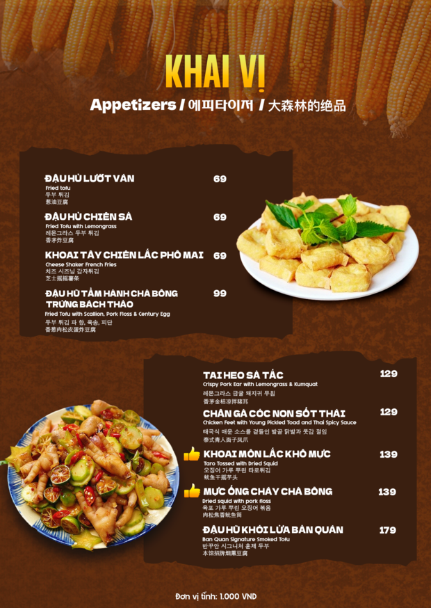 Menu Bản Quán