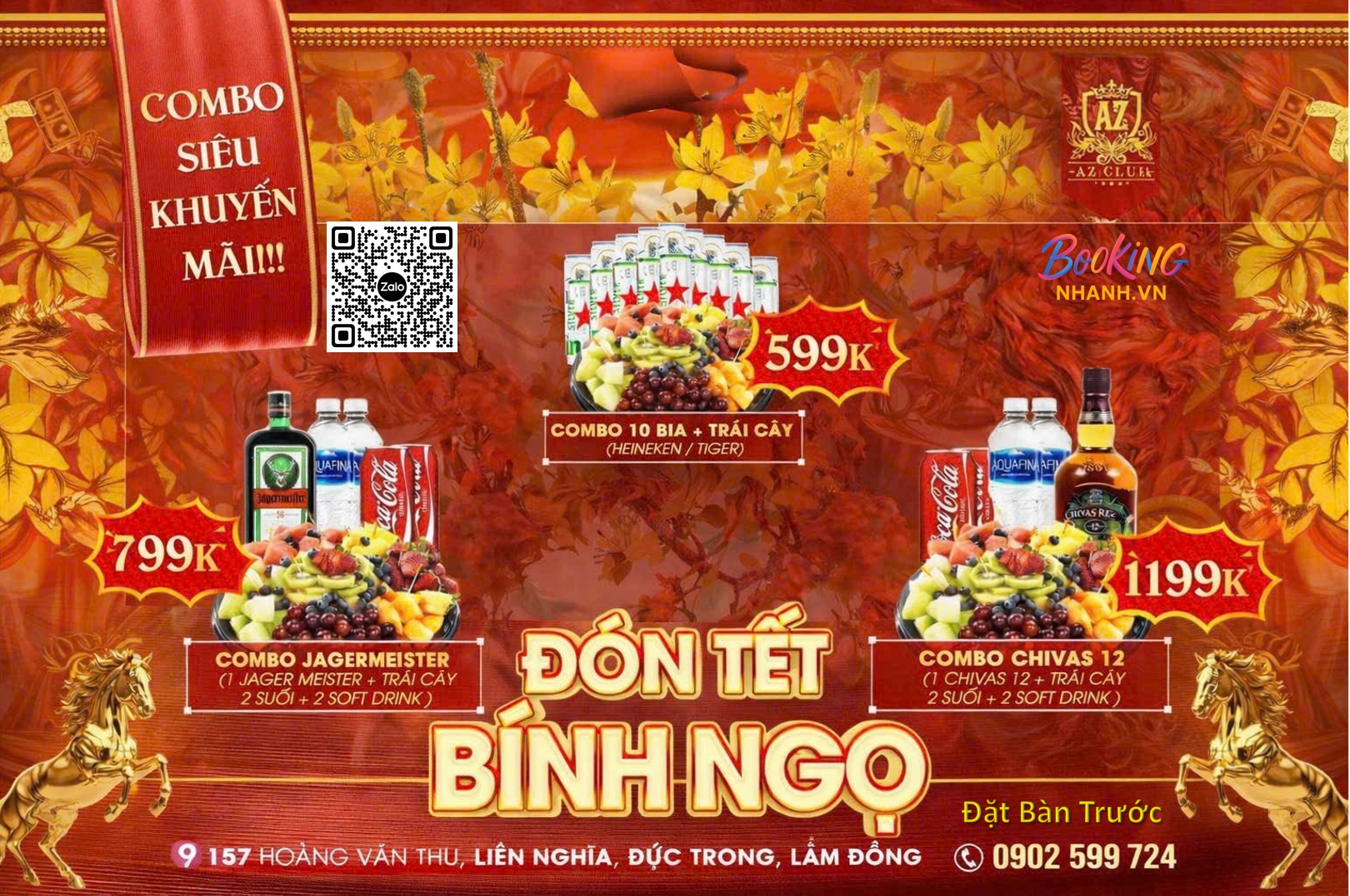 Baner Combo Ưu Đãi Đón Tết AZ CLUB Lâm Đồng