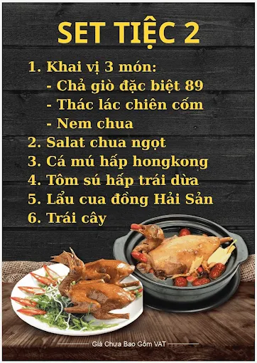 Hầm Rượu 89 - Set Menu Tiệc Quận 12