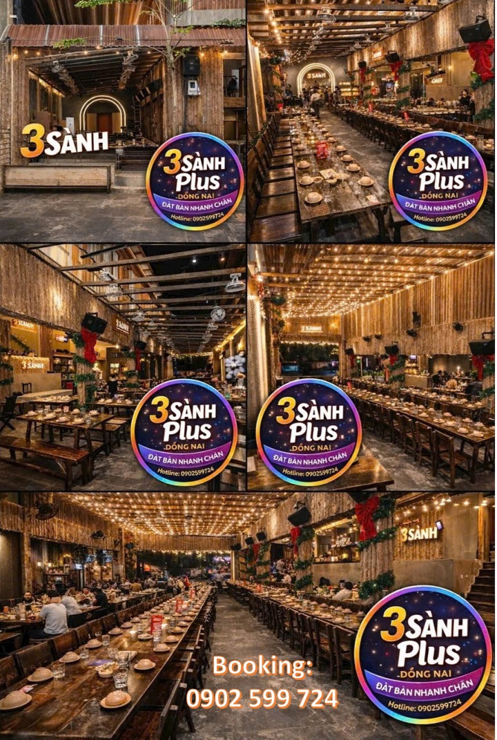 Bàn Đặt Quán Nhậu 3 Sành Plus Đồng Nai