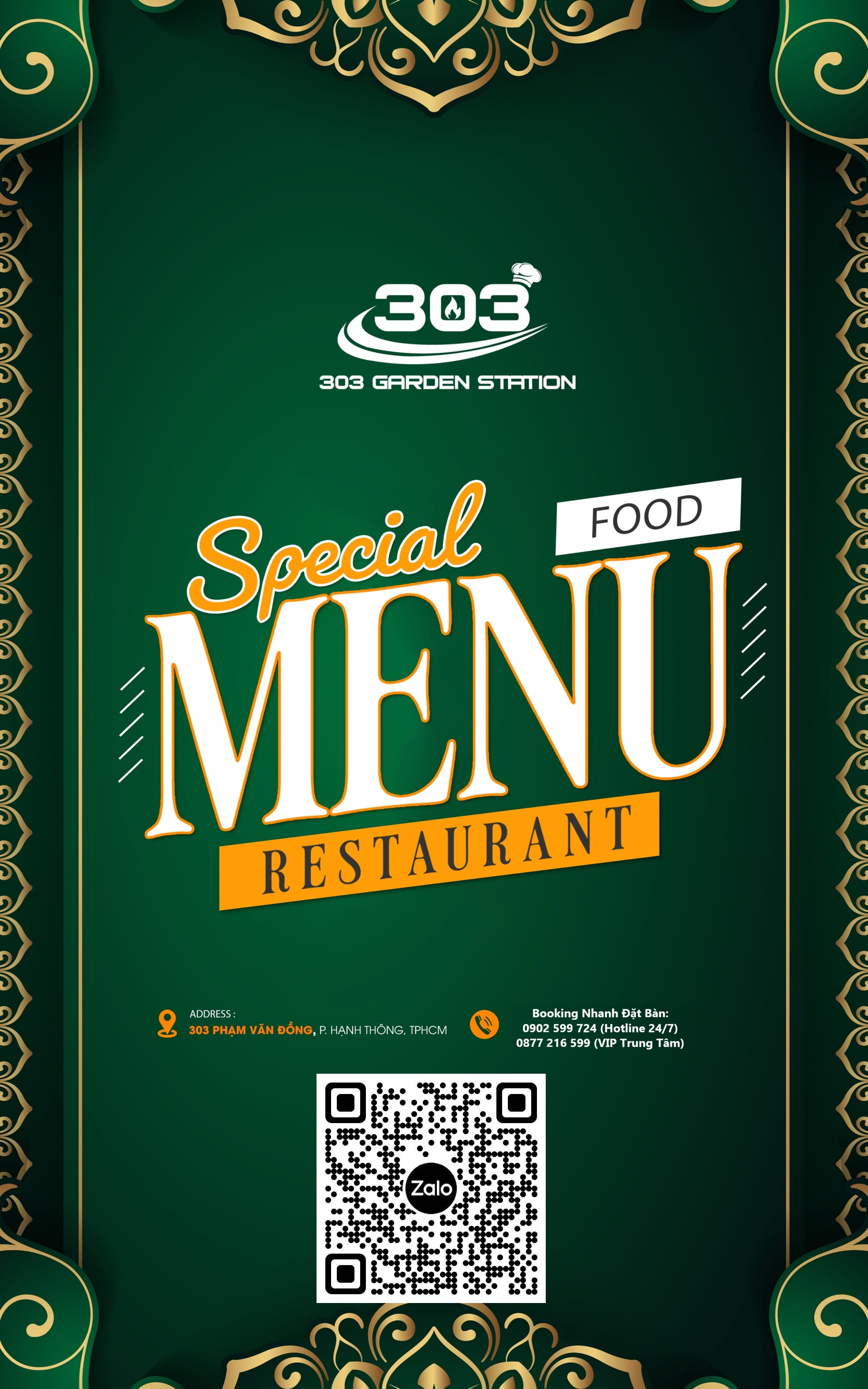 Menu Thực Đơn 303 Garden Station