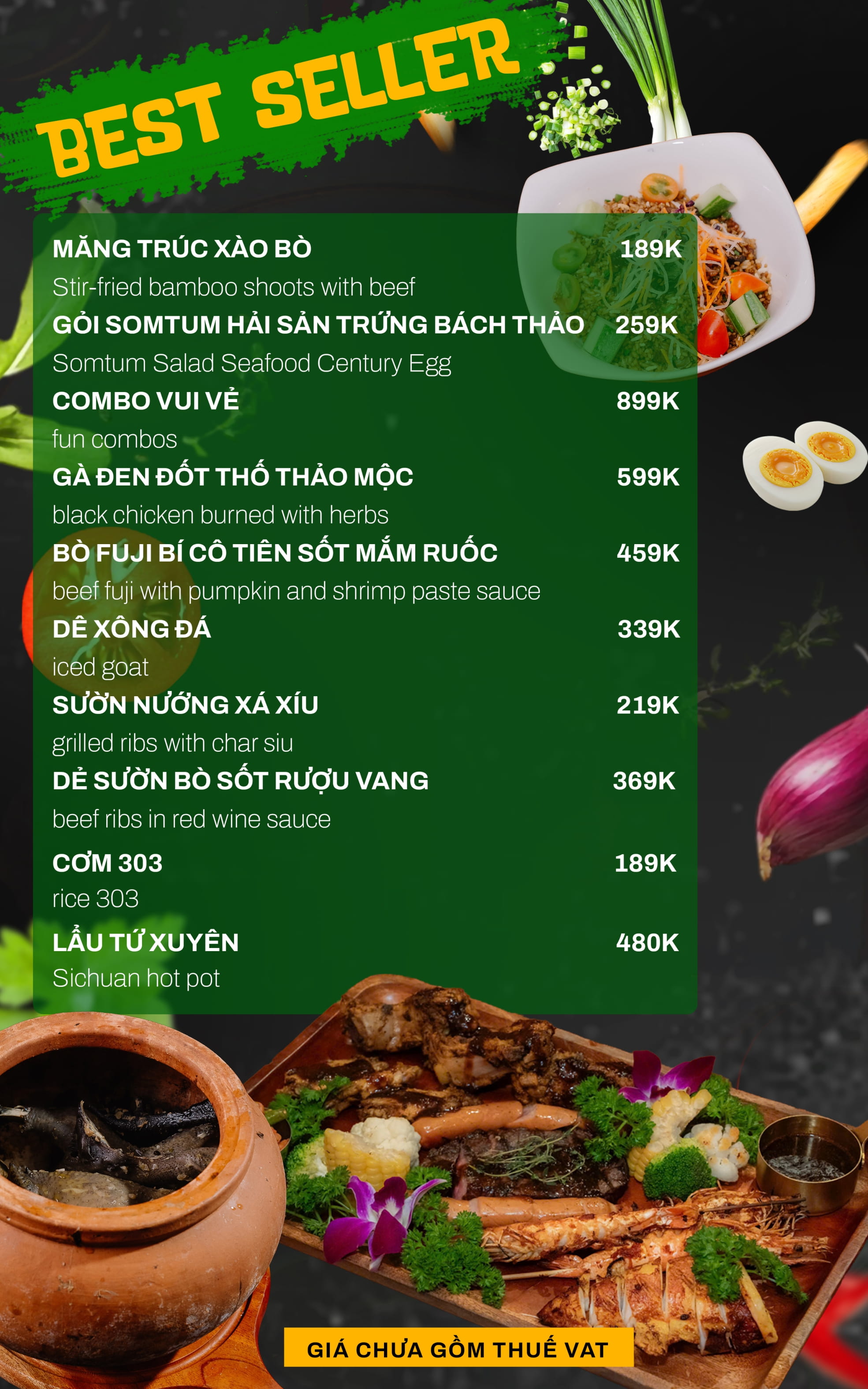 303 garden station menu