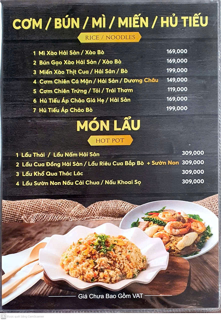 Thực Đơn menu hầm rượu 89