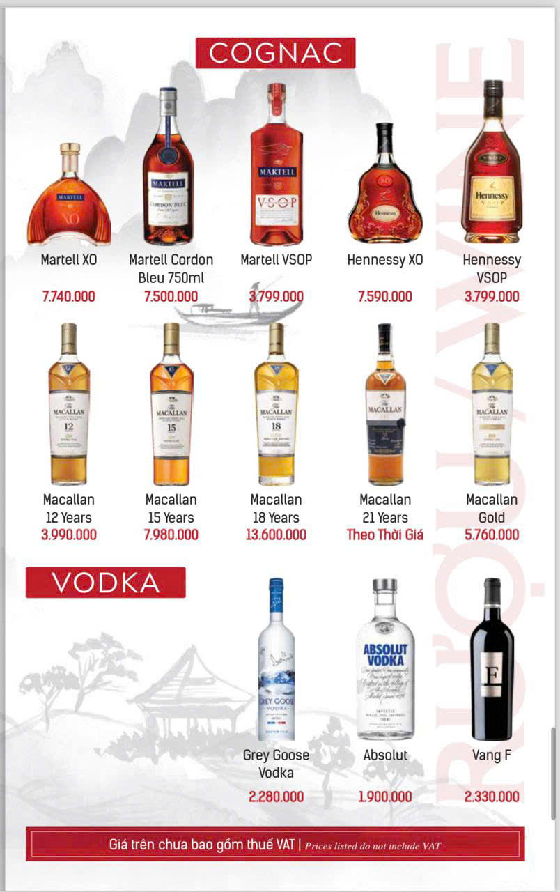 Menu Nước Uống Karaoke 127 Nguyễn Thái Bình Quận 1 (1)