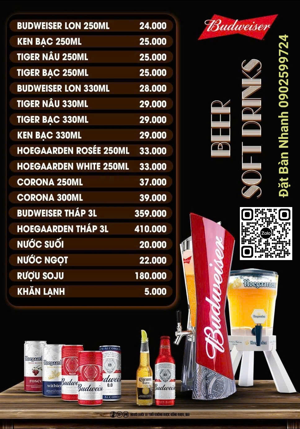 Menu Beer Garden