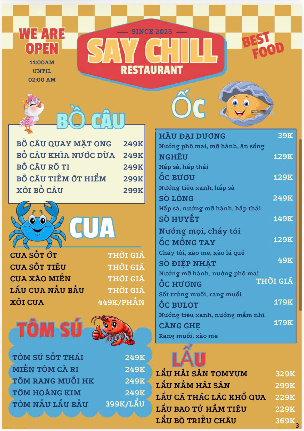 Menu Món Mới SayChill Lê Quang Định (1)