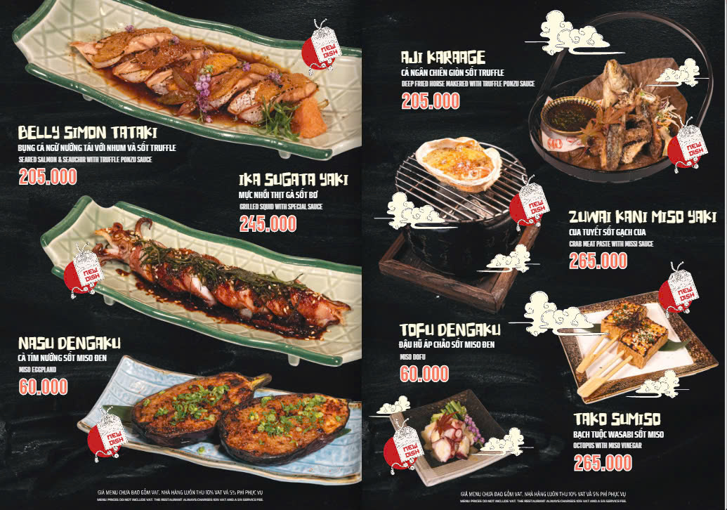 Món Ăn Ngon tại Menu Nori Quận 1