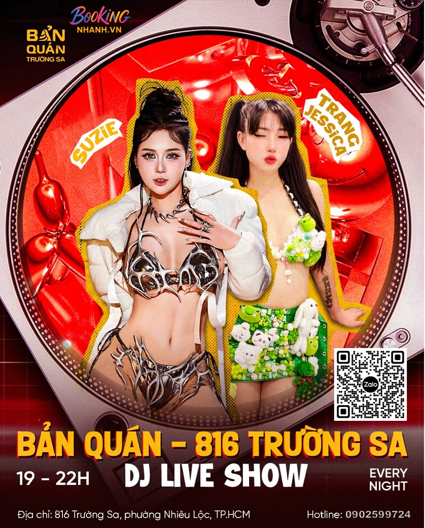 Poster Chương Trình Sự Kiện DJ Nữ Bản Quán Trường Sa