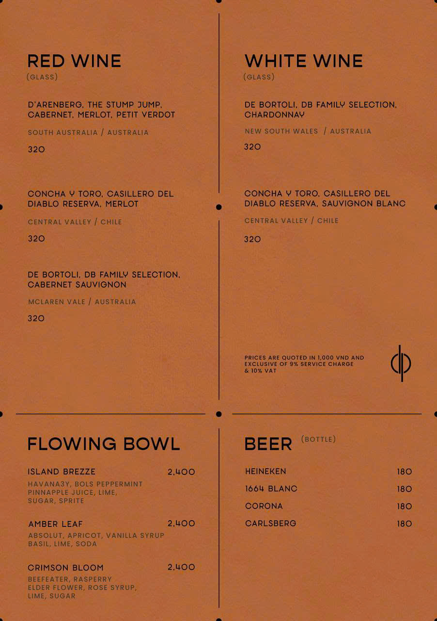 thực đơn của zion