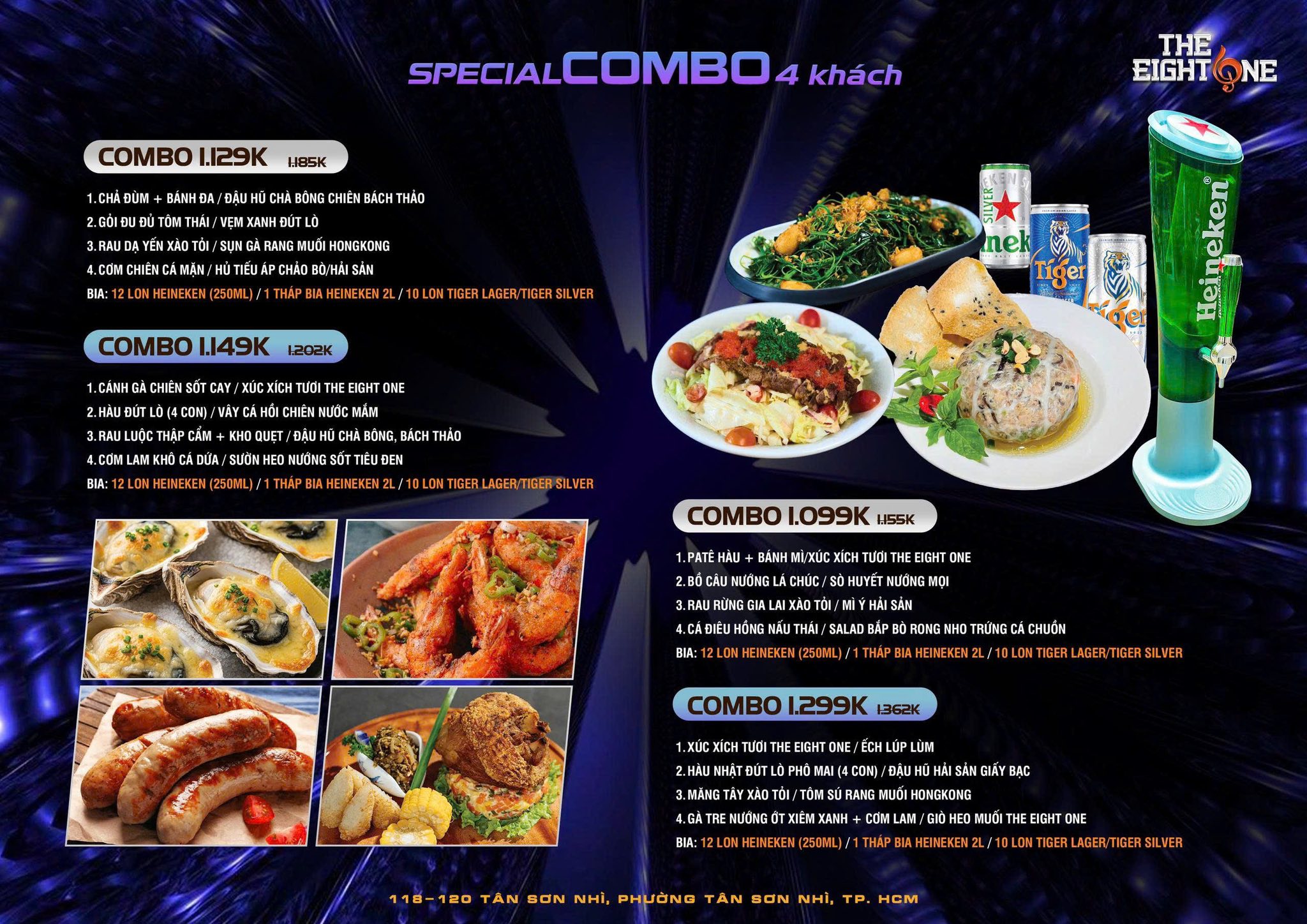 Menu club garden the eight one