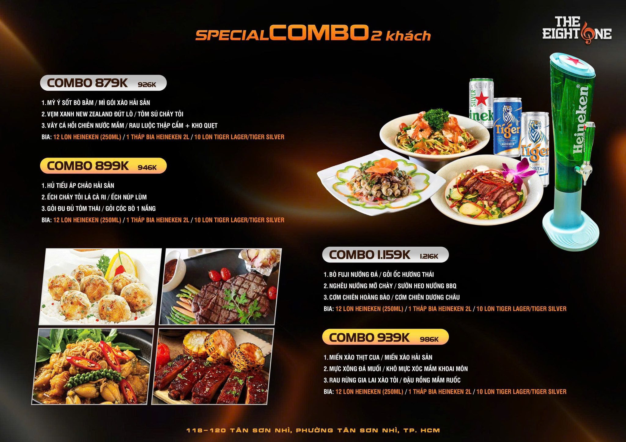 Menu combo eight one club tân phú