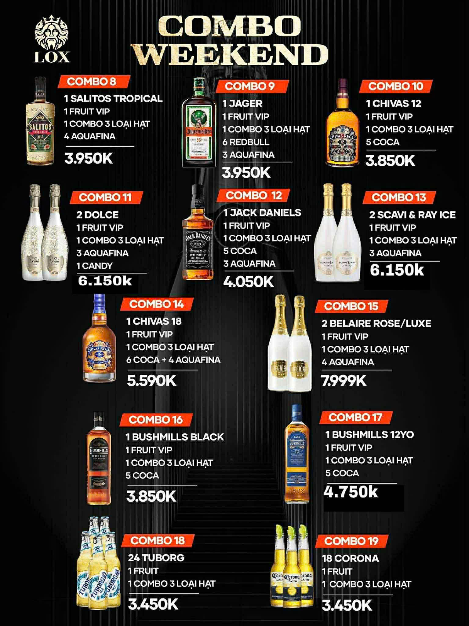 Menu Combo Weekend Lox Vũng Tàu