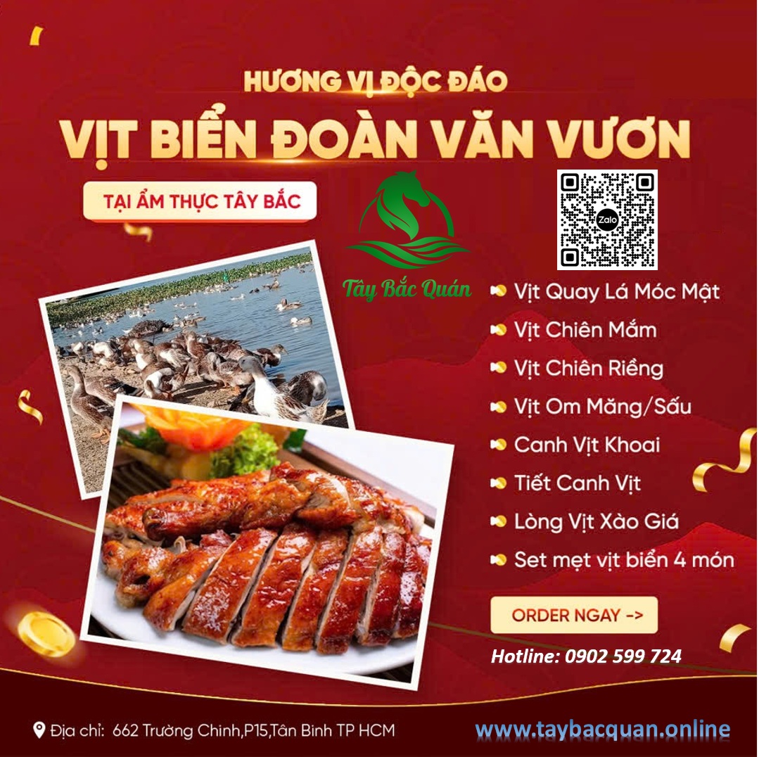 Vịt Biển Đoàn Văn Vươn lên Mẹt 8 Món - Ship Tận Nhà