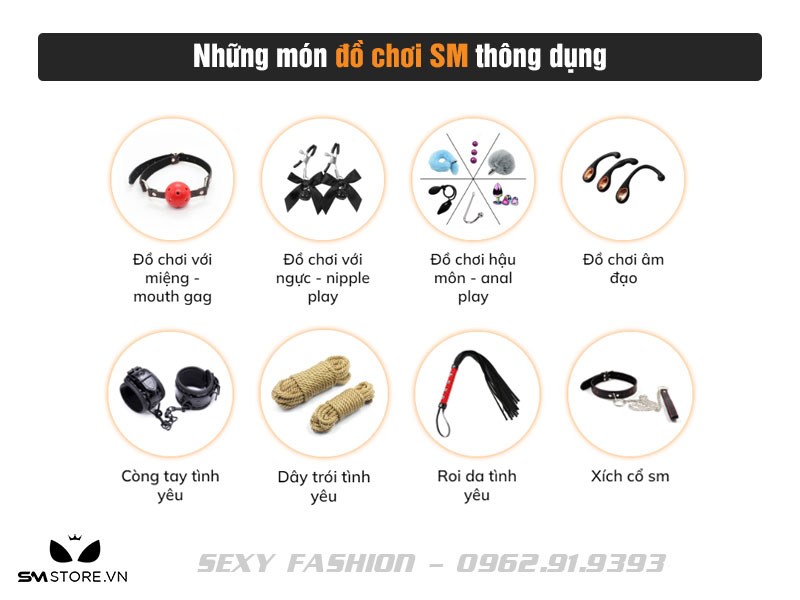 Những món đồ chơi SM thông dụng