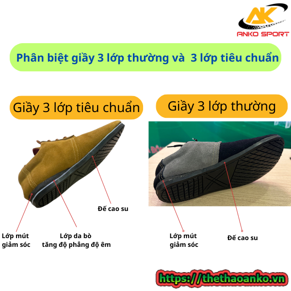 Giầy đá cầu tiêu chuẩn thi đấu 3 lớp