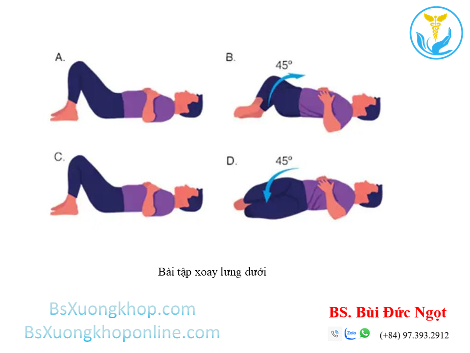 Bài tập xoay lưng dưới ||| BsXuongkhop.com