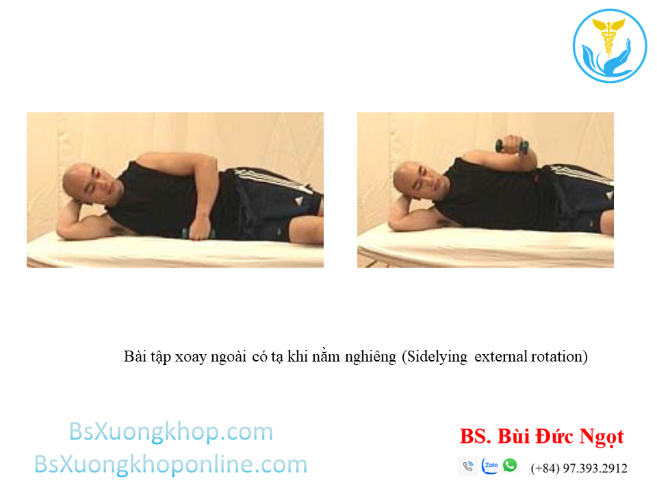 Bài tập xoay ngoài có tạ