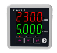 Đồng hồ đo thông số điện nguồn 3 pha, 1 pha - Rish CR12 (compact)