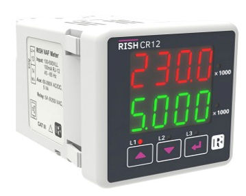 Đồng hồ đo thông số điện nguồn 3 pha, 1 pha - Rish CR12 (compact)
