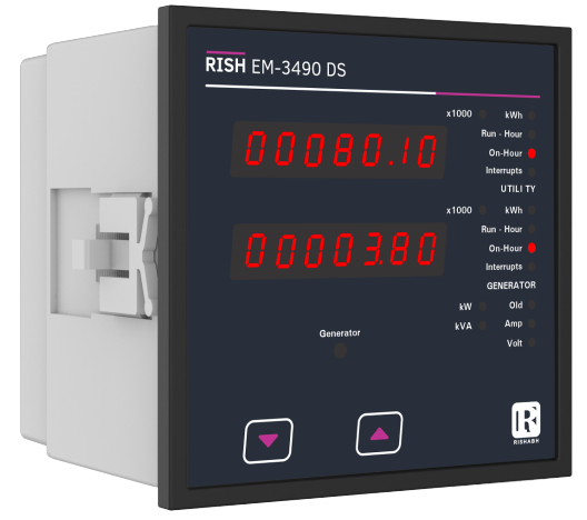 Đồng hồ đo năng lượng nguồn kép (có thể lập trình)- Rish EM3490DS