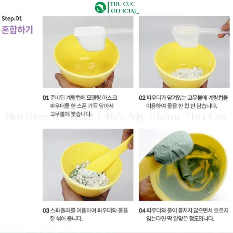 Hướng dẫn trộn bột mặt nạ tràm trà dẻo Desembre Peel Off Alginate Tea Tree Oil