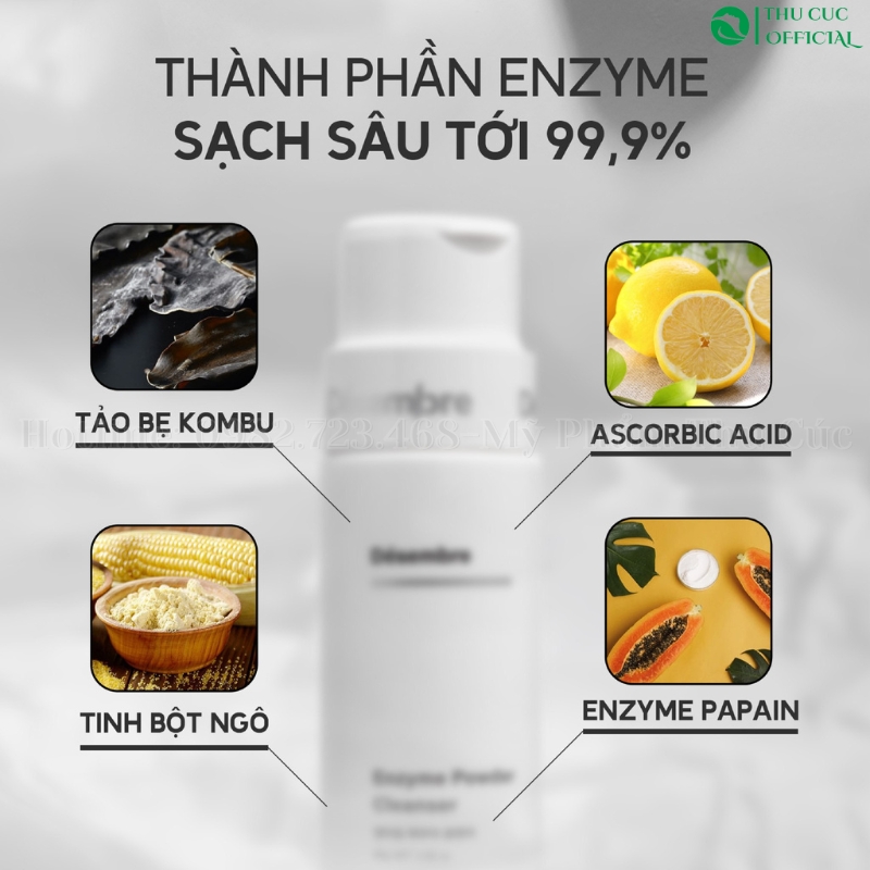 Bột rửa mặt và tẩy da chết Desembre Enzyme Powder Cleanser