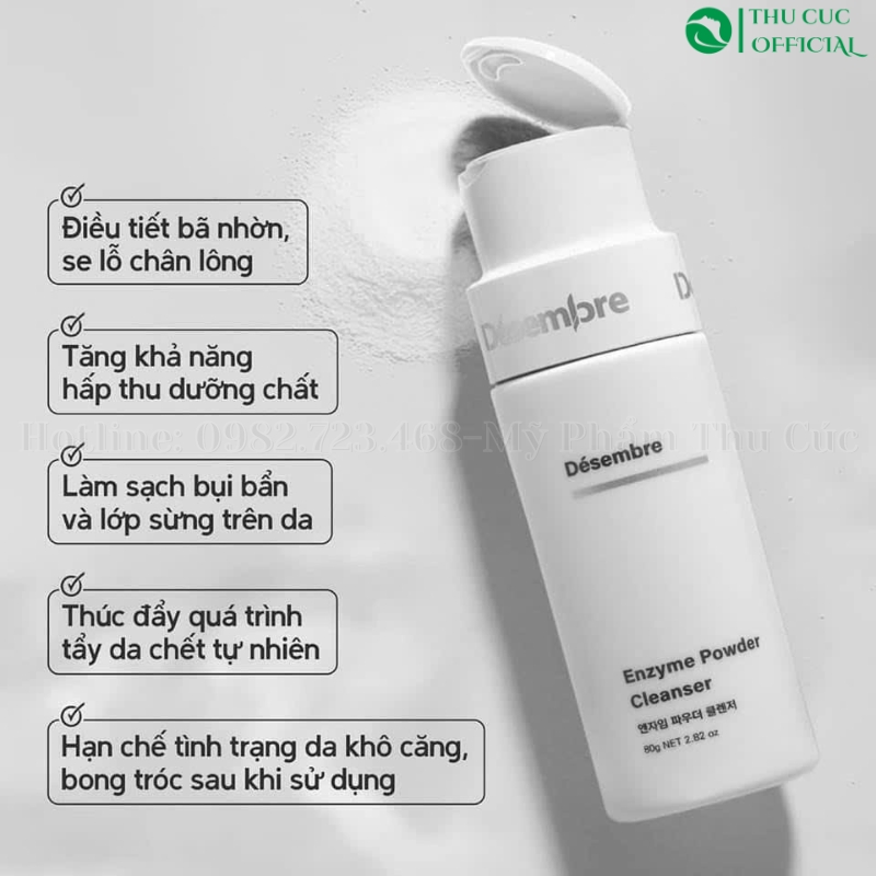 Công dụng của bột rửa mặt và tẩy da chết Desembre