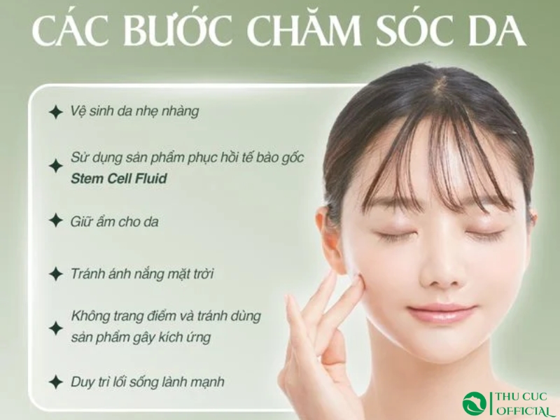Các bước chăm sóc da sau lăn kim