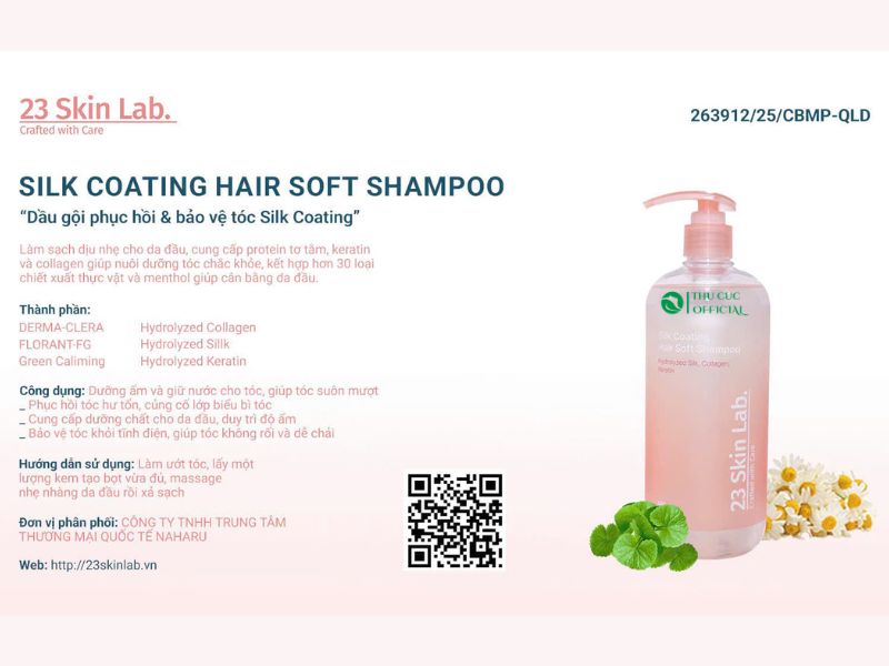23 Skinlab Silk Coating Hair Soft Shampoo