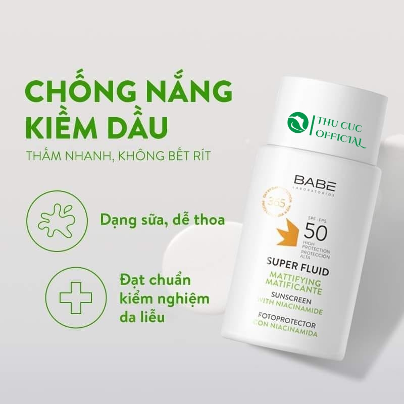 Ưu điểm của kem chống nắng Babe cho da dầu